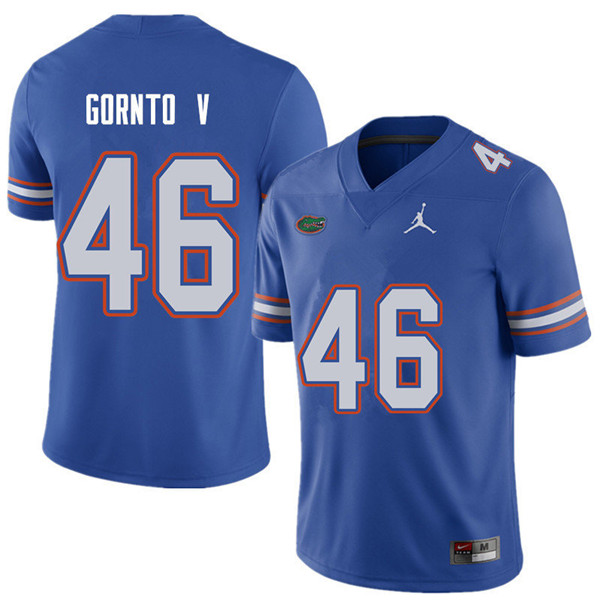 Jordan Brand Men #46 Harry Gornto V Florida Gators College Football Jerseys Sale-Royal